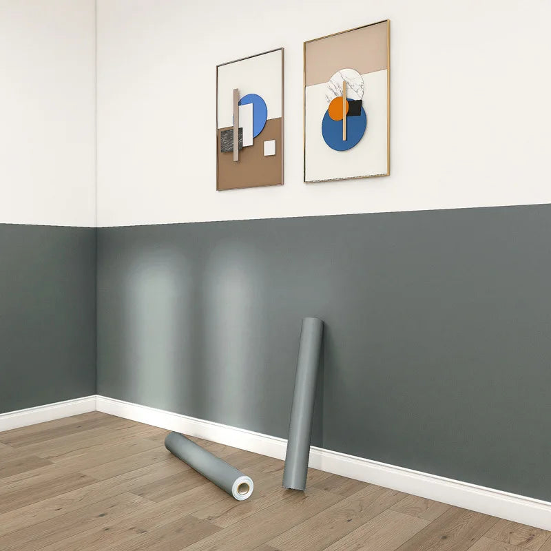 Matte PVC Vinyl Self Adhesive Wallpapers Furniture Renovation Films White DIY Decorative Kitchen Cabinet Waterproof Wall Sticker