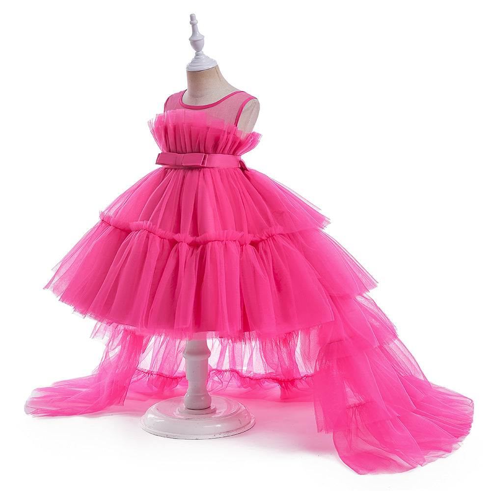 Formelle Abendkleider für Kinder, elegante Partykleider für Mädchen, Kleider mit abnehmbarem Prinzessinnenkleid.
