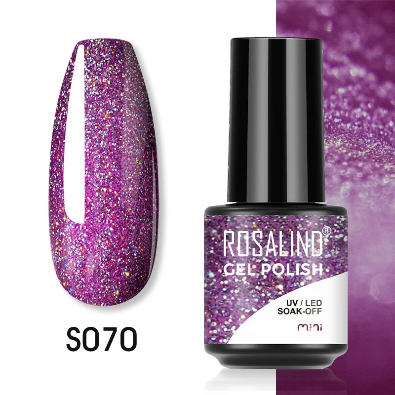ROSALIND Red Series UV Nail Gel Hybrid Varnish Semi Permanent For Manicure Art Nail Polish Matt Base Top Coat Gel Nail Polish