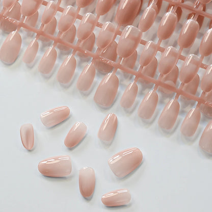 150Pcs M/S/XS Ice Nude Short Oval False Nail French Glossy Matte Simple Press on nails Nude Almond Full Cover Acrylic Fake Nails.