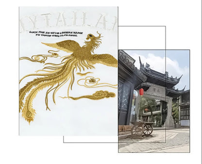 Spring men's Phoenix embroidered jacket Slim youth coat Outdoor sports trend top men's jacket.