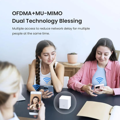 AX1500 Mesh WiFi 6 Router Tenda Mesh MX3 WiFi6 Gigabit WIFI Router 2.4G 5G Dual-Band Whole home wifi mesh Cover 3500sq.ft.