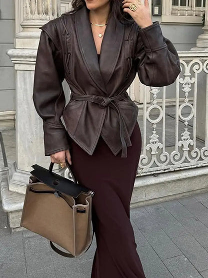 Retro-Jacke, modisch, Frühling und Herbst, lässig, lockere Tasche, langärmelig, trendig, cool, vielseitig, hochwertige Damen-Kurzjacke