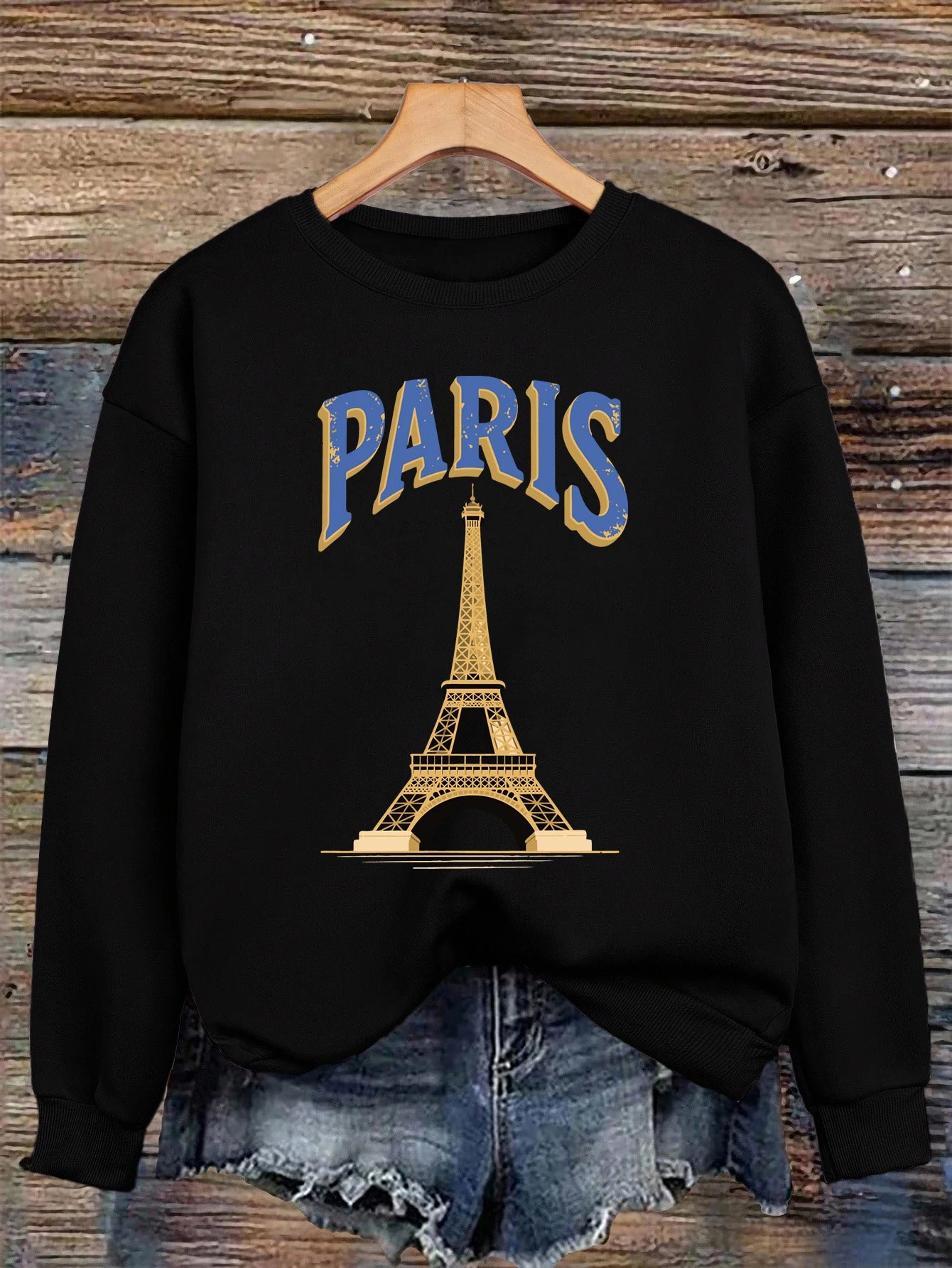Paris Tower France Print Women Sweatshirt Casual Loose Sportswear All-Match Fleece Pullover Multicolor O-Neck Female Clothes.
