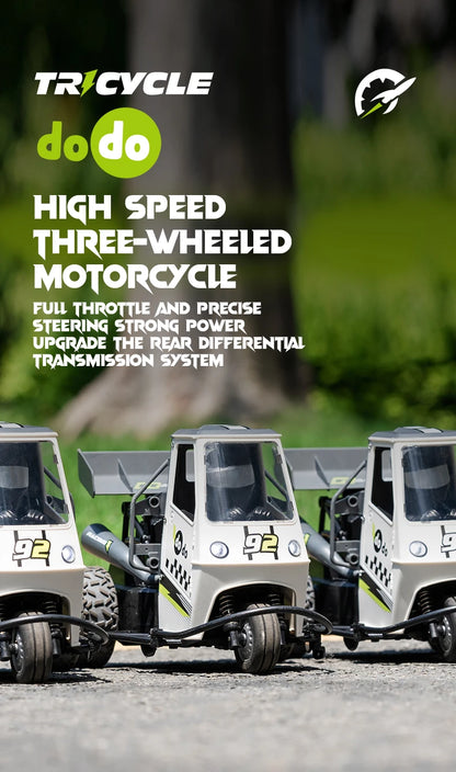 ZWN S810 Three Wheels RC Car With Lights Spray 2.4G Remote Control Electric High Speed Emulation Motorcycles Toys For Kids.