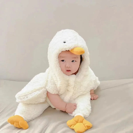 2024 Babys Neugeborene Mädchen Jungen Kleidung Ente & süßes Design Body & Einteiler gepolstert für Babys Strampler 5-Tage-Versand Hoodies