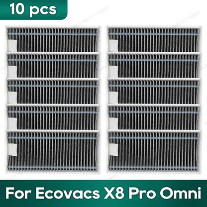 Compatible for Ecovacs X8 Pro Omni Accessories Main Side Brush Hepa Filter Rag Dust Bag Replacement Parts