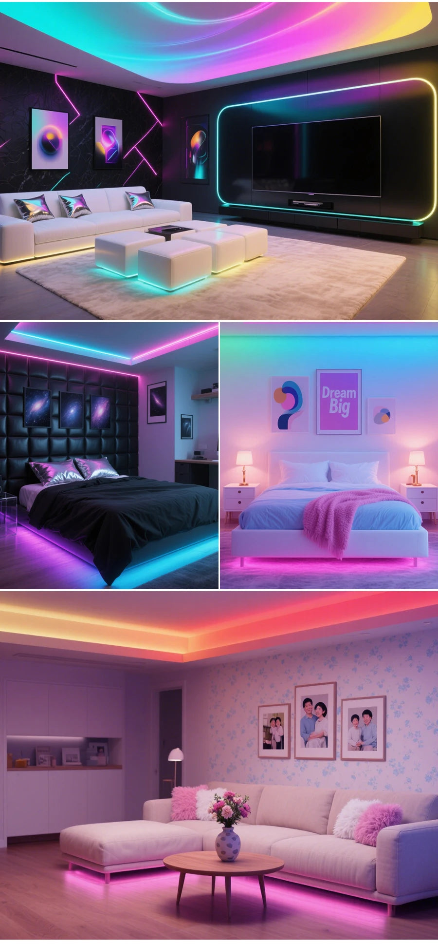 3mm 5mm 5V WS2812B Addressable COB LED Strip Individually IC RGB Flexible LED Strip High Density Dream Color LED Tape