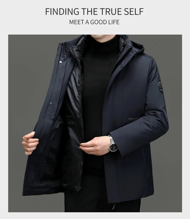 Top Grade Brand Casual Fashion Designer Warm Parka Coat Mens 2025 Newest Winter Jacket Quilted Windbreaker  Mens Clothes.