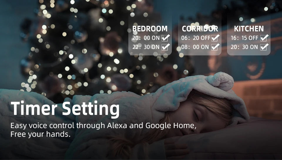 SRAN Smart Switch mit Wandsteckdose 16A EU, Tuya Smart Life Home Touch Sensor WiFi Lichtschalter Weiß.