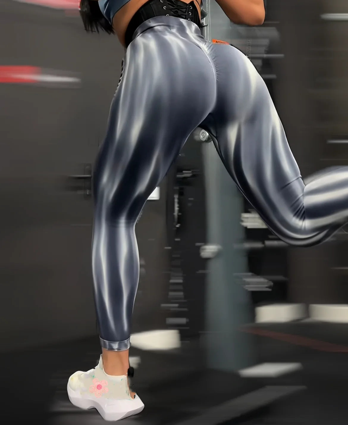 New Women Tie dye High Waist Legging Push Up Scrunch Gym Sports Yoga Pants Elastic Soft Tights Workout Booty Leggins Nylon