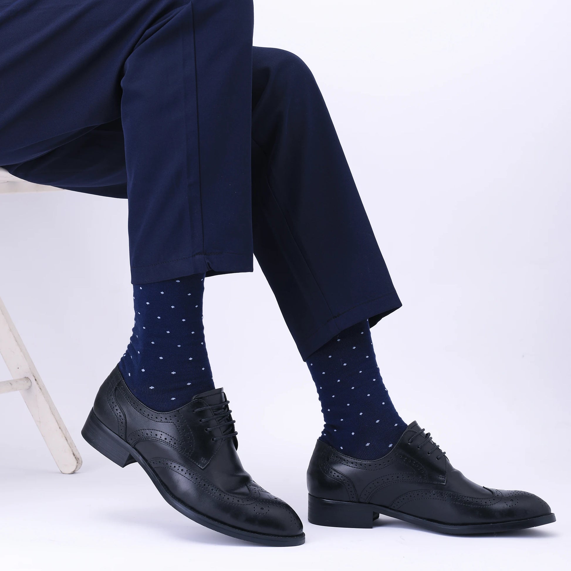 5 Pairs Mens Dress Socks Plus large Size，High Quality Combed Cotton Crew Socks，Black Cool Argyle Breathable Casual Socks for men.