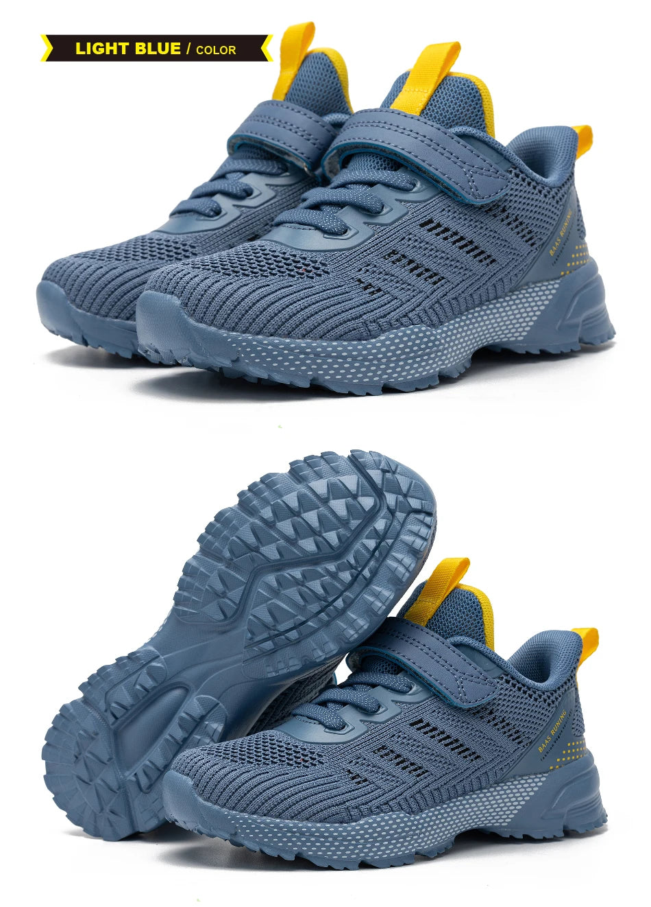 Baasploa Children Running Shoes Fashion Lightweight Boys Sport Sneakers Breathable Mesh Tenis School Shoes for Boys Kids Sneaker