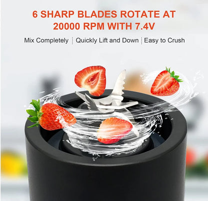 530ML Powerful Portable Blender for Smoothies Shakes USB Rechargeable Food Processor Fruit Mixer Machine Mini Juicer Blender Cup.