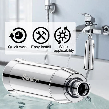 Wheelton SPA Bathing Remove Chlorine Water Filter Purifier Shower Filtration Soft Water Attach Extra 3 Cartridges.