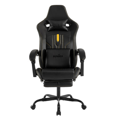 SUKIDAGaming-Stuhl, Computerstuhl, ergonomischer Gaming-Stuhl mit Fußstütze, Bürostuhl, ergonomischer Computerstuhl mit Lordosenstütze