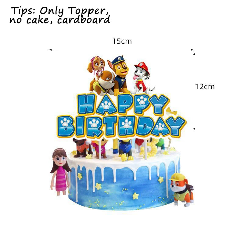 PAW Patrol Geburtstag Party Dekoration Neue Version Ballon Set Einweg Geschirr Kid Event Liefert Banner Hintergrund Geschenk