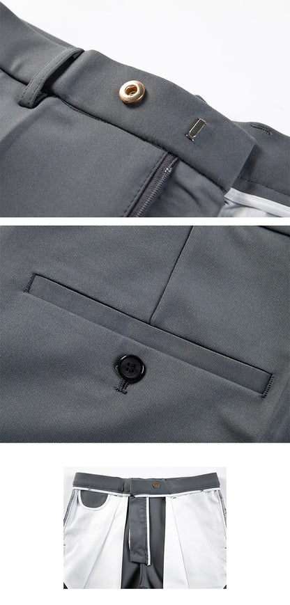 Men Suit Pants Formal Trousers Stretch Slim Pantalone Hombre Calça Masculina Solid Color Casual Dress Pants Fashion Men Clothing