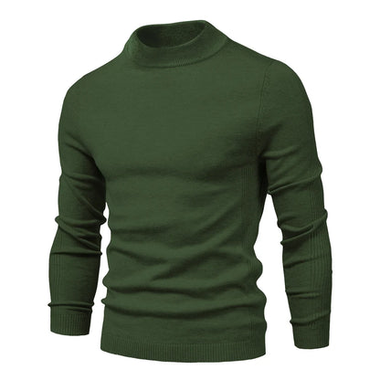 New Winter Turtleneck Thick Mens Sweaters Casual Turtle Neck Solid Color Quality Warm Slim Turtleneck Sweaters Pullover Men.