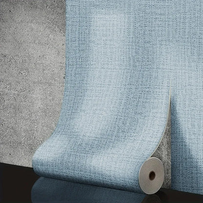 50 cm x 10 m Leinen, 3D-Schaum, selbstklebend, PVC, einfarbig, verdickt, wasserdicht, Hintergrundkunst, Wandrenovierung, Tapete, Wandaufkleber