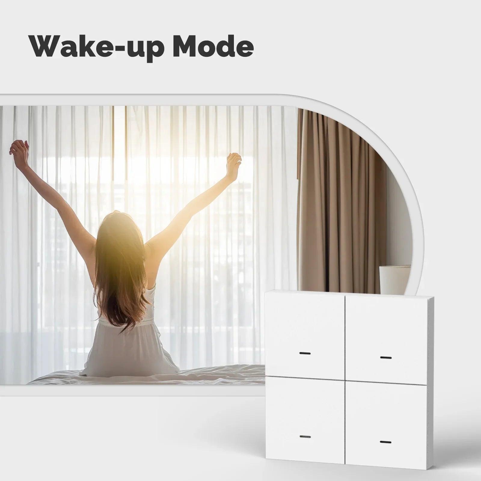 MOES ZigBee Szenenschalter, 4-fach, kabellos, 12 Drucktasten, Tuya-Controller, Automatisierungsszenario, batteriebetrieben, funktioniert mit Smart Life.