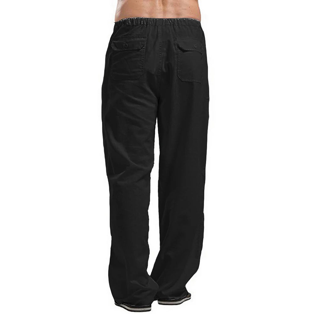 Men's Pants Loose Cool Casual Long Pants Elastic Waist Long Pant Casual Large Size Streetwear Lightweight Trousers.