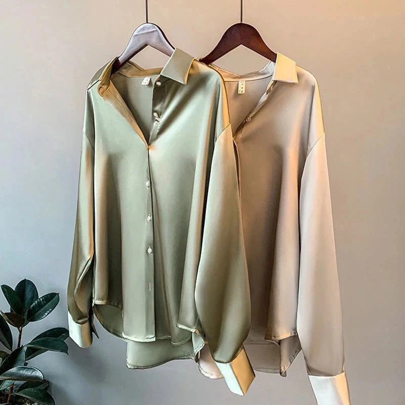 2025Spring Shirt And Blouses New Sweater Cardigans Woman Top Knitted Korean Long Sleeve Lapel Button Elegance Sweet Casual Coats.