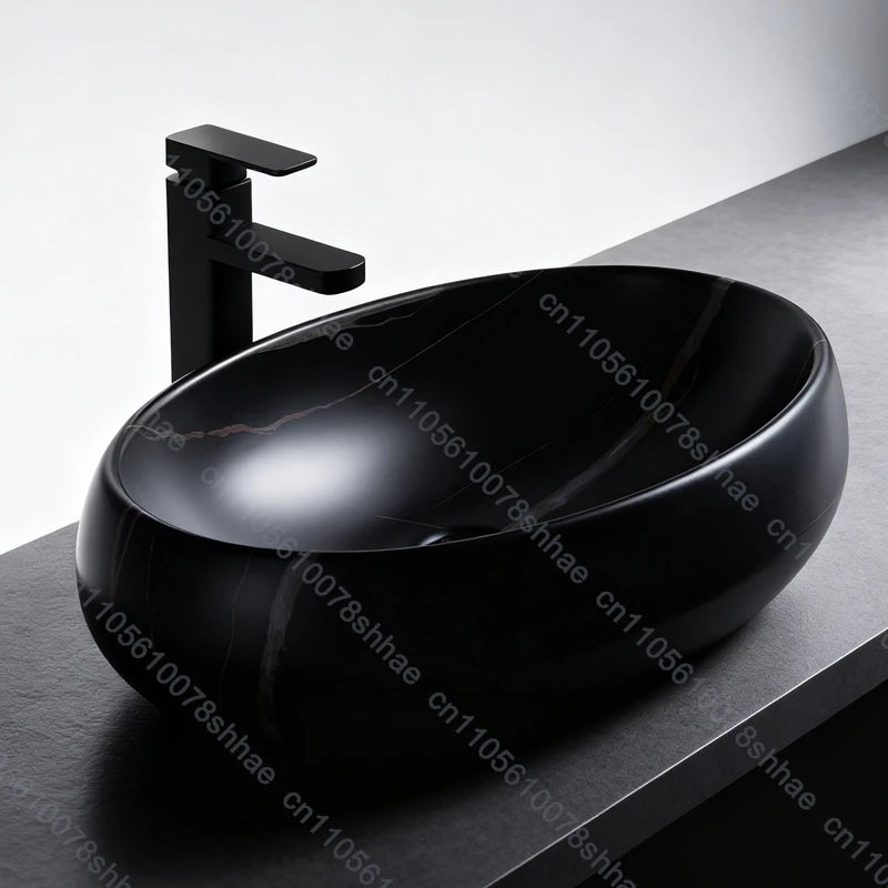 Luxuriöses Vintage-Keramikgefäßwaschbecken für Badezimmer, Waschtisch, Kunstbecken über der Theke, Waschbecken mit Abflusszubehör, Arbeitsplatte