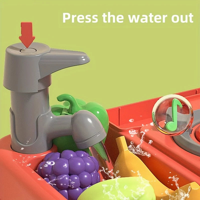 Realistic Pretend Play Cooking Toy for Kids, Chef Playset Kitchen Accessories, Lights & Sounds,for Toddles Girls Boys Gifts.