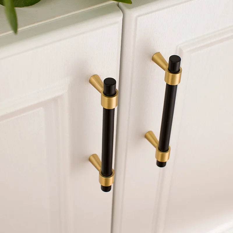 KEDLO Solid Brass Brushed Antique Brass Bronze 500mm Pull Drawer Knobs T Bar Kitchen Cabinet Handle