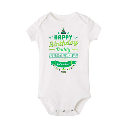 Alles Gute zum Geburtstag Papa Neugeborenes Baby Body Geschlechtsneutrale Babyartikel Säuglingskleidung Zwillinge Outfit Strampler Vater Geburtstagsgeschenk