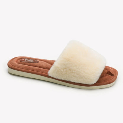 Litfun Women Warm Slides Plush Flat Slippers Women Warm Slides Cozy Soft Sole Faux Fur Shoes Female Cute Open Toe Home Slippers.