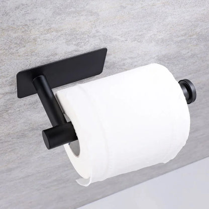 Papierhalter aus Edelstahl, weiß, selbstklebend, Wandhalterung, Ständer, Küche, Badezimmer, Toilettenpapier, Handtuch, Seidenrollenregal, gebürstetes Gold