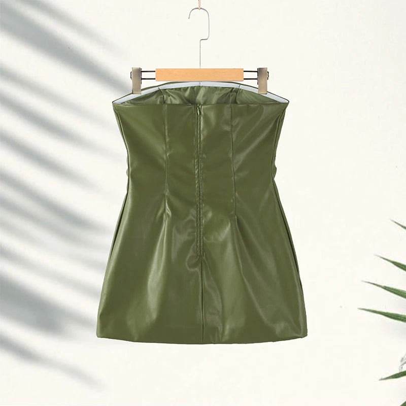 Stylish Leather Solid Jacket Pants Set Women Stand Collar Zipper Coat Loose Trousers Sets Female 2025 Autumn Fashion Streetwears