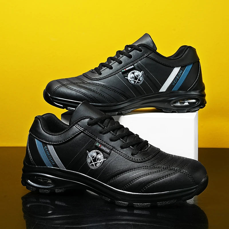 YRZL Mens Running Shoes Casual Outdoors Sneakers Breathable Sports Shoes Lightweight Non Slip Leather Walking Shoes for Men 2025.