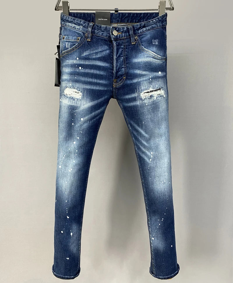 new design style D2 Men Jeans Coolguy Long Pants Straight Multiple button Hole SLIM black top quality D2 jeans pant 881.