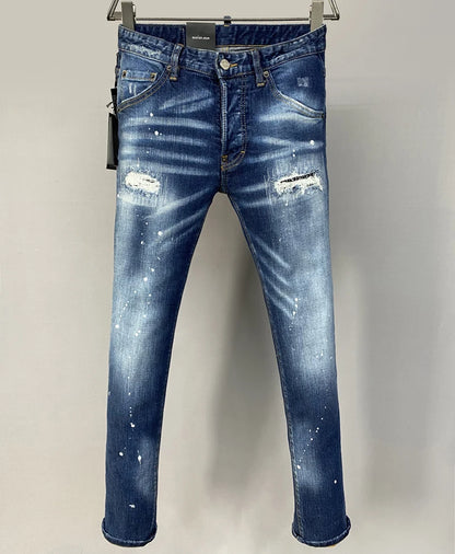 new design style D2 Men Jeans Coolguy Long Pants Straight Multiple button Hole SLIM black top quality D2 jeans pant 881.