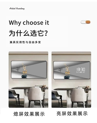 Temperatur Wohnzimmer Wanduhr Büro Horizontal Moderne Digitale Wanduhr Küche Design Horloge Murale Hause Dekoration