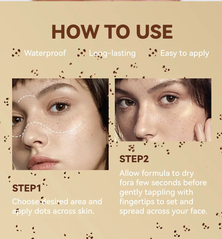 Natural Freckle Pen Waterproof Simulation Fake Spot Makeup Tool Lasting Waterproof Face Dot Spot Pen Eyeliner Korean Cosmetics.