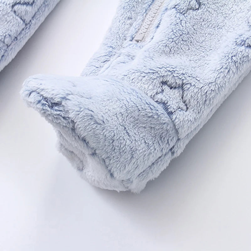 Weiche Neugeborene Baby Kleidung Flanell Herbst Winter Baby Jungen Mädchen Overall Cartoon Neugeborenen Body Warme Strampler für Babys 0-12M.