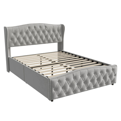 Creahappy – Polsterbetten – Betten unter dem Bett – Einzelbetten mit hydraulischem Hebesystem – Wellenbetten aus Samtgeflecht