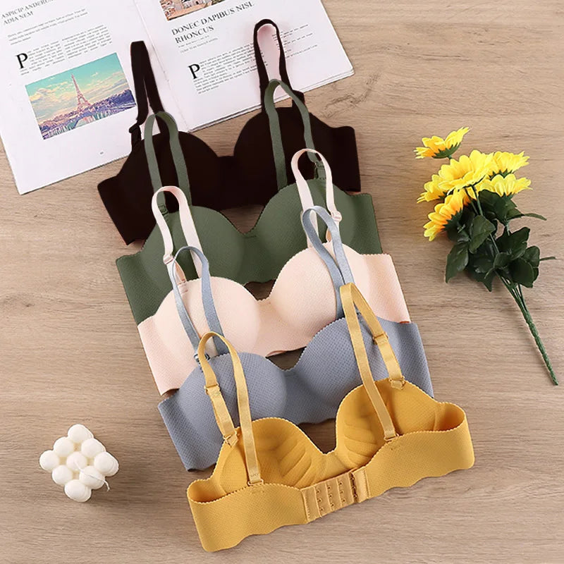 Sexy Push Up Bra for Women Sweet Wireless Brassiere Breathable Seamless Underwear 1/2 Cup Gather Female Lingerie Bralette.
