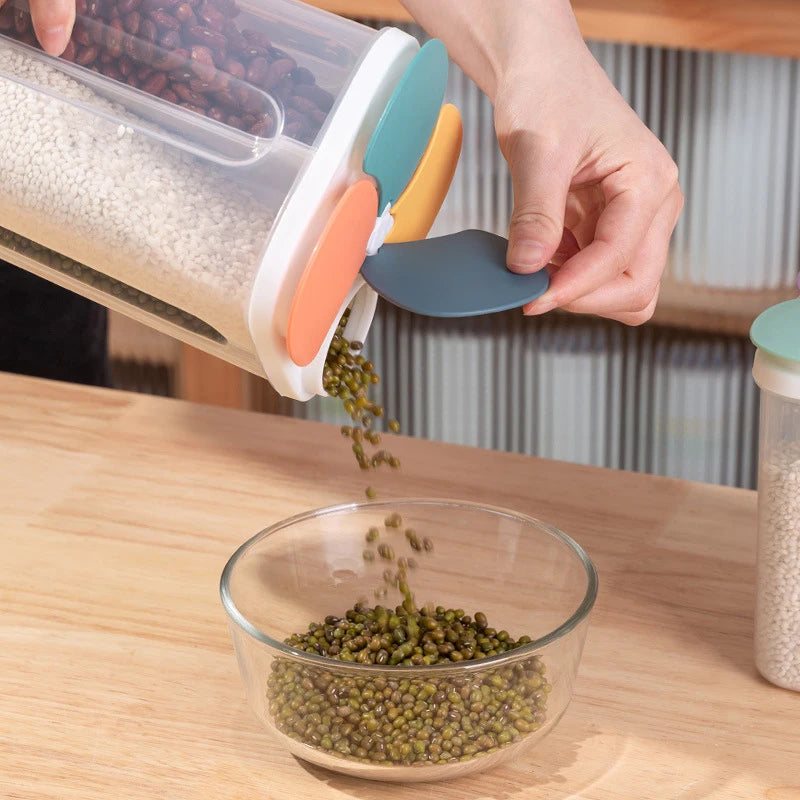 Kitchen Storage Box Food Storage Containers Plastic Grain Storage Tank Sealed Moisture Proof with Lid Container Kitchen Items.