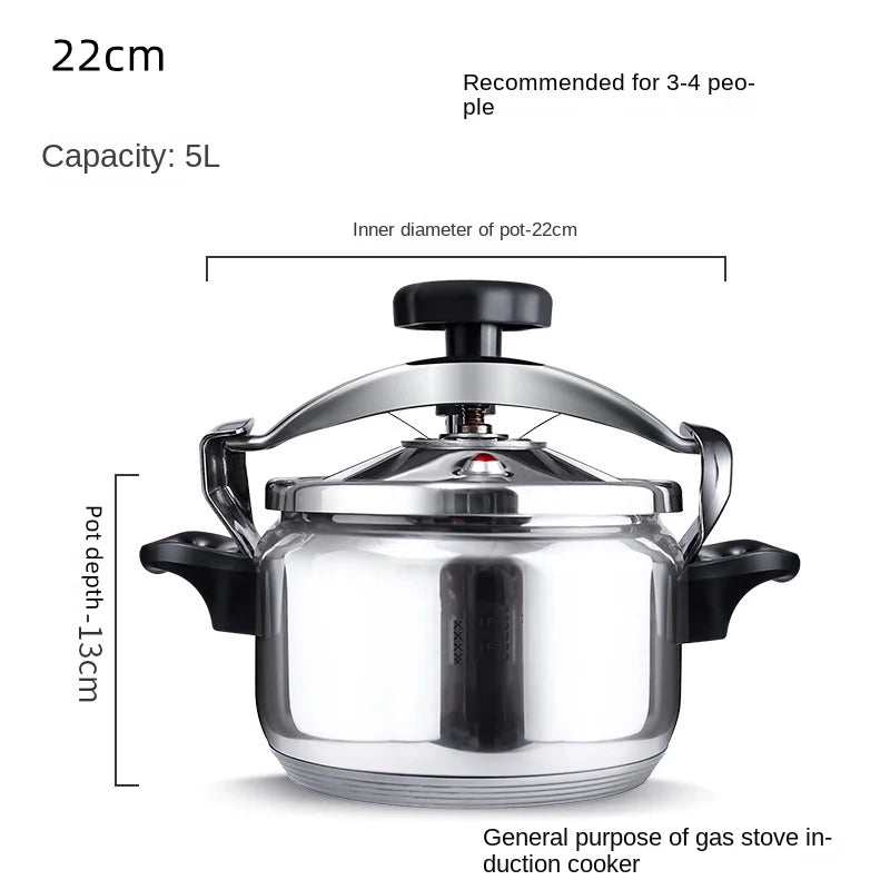 304 Stainless Steel Pressure Cooker Small Household Mini Explosion-proof Pressure Cooker Gas Induction Cooker Universal.