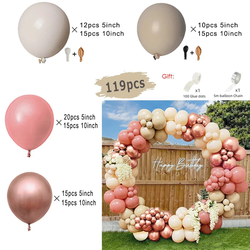Macaron Rosa Ballon Girlande Bogen Kit Hochzeit Geburtstag Party Dekor Kinder Roségold Latex Ballons Babyparty Dekorationen Kette