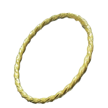 Real 18k Golden Fried Dough Twists Bracelet for Woman 18K No Demolding Fine Jewelry Luxury High-quality Bracelet.