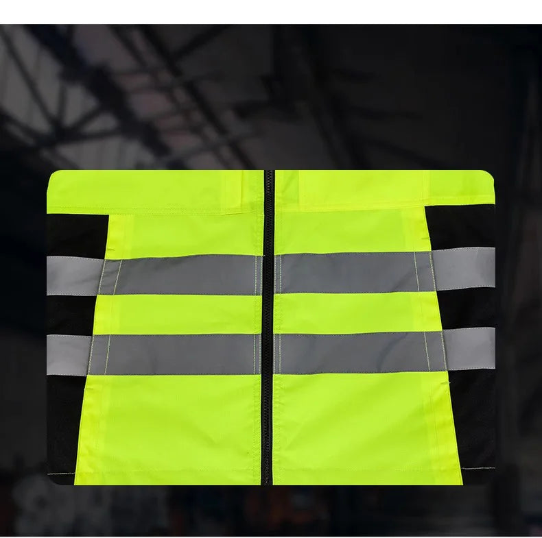 High Visibility Workwear Winter Clothes Hi Vis Suit Reflective Jacket Waterproof Winter and Pockets Reflective Work Pants Set.
