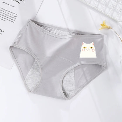 Women's menstrual briefs large flow postpartum water absorption leakproof briefs women's pure cotton menstrual briefs lingerie