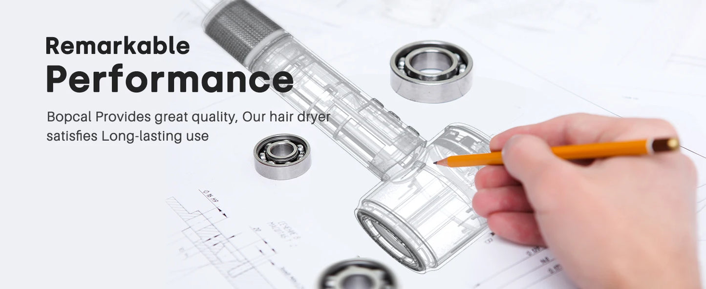 120000 RPM Hair Dryer Negative Ionic Blow Dryer Brushless Motor 40M/S Fast Drying High-Speed Low Noise Thermo-Control Hairdryer.