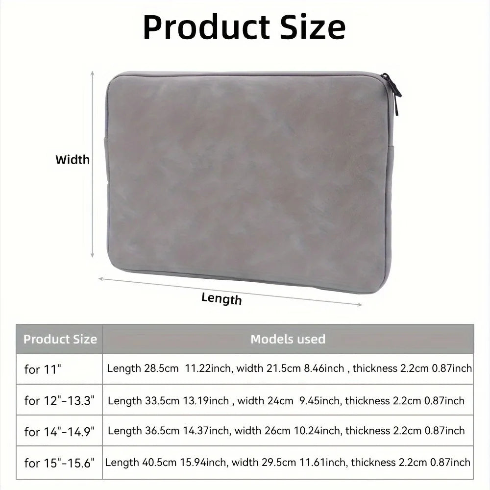 11 13 14 15 Inch Laptop PU Leather Protective Tablet Bag Computer Pouch Case Storage Bags Slim Laptop Sleeve for Macbook Perfect.